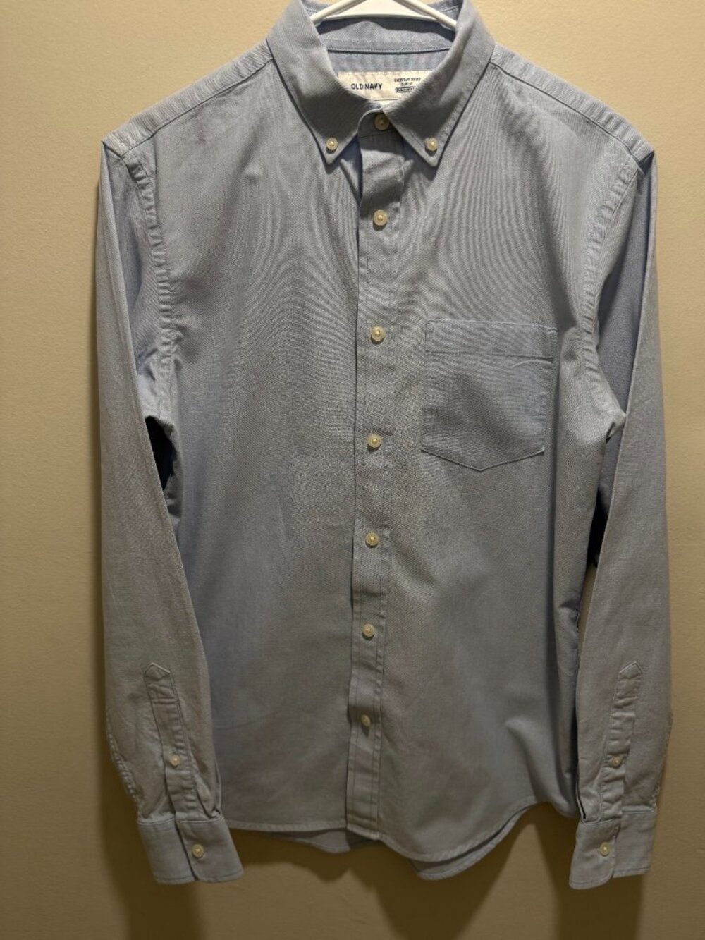Old Navy Men's Everyday Shirt Slim Fit Blue Long Sleeve Button Down S